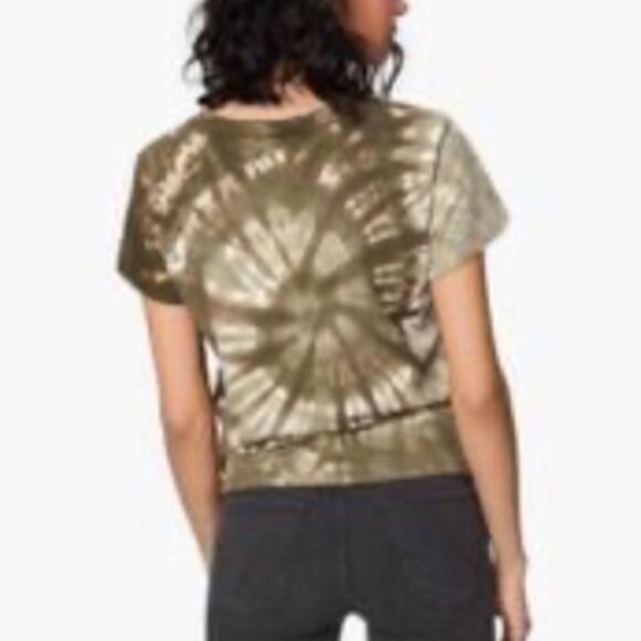 MOTHER GREEN ITTY BITTY GOODIE GOODIE TIE DYE TEE IN ROAD TRIP OLIVE NWOT SZ S - Picture 3 of 3